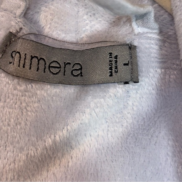 Shimera Elegant Baby Blue Women's Long Shawl Collar Robe L - Picture 5 of 13